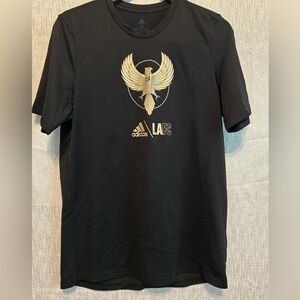 Los Angeles Football Club Womens Adidas Shirt Black Soccer Tee Gym NWOT Med